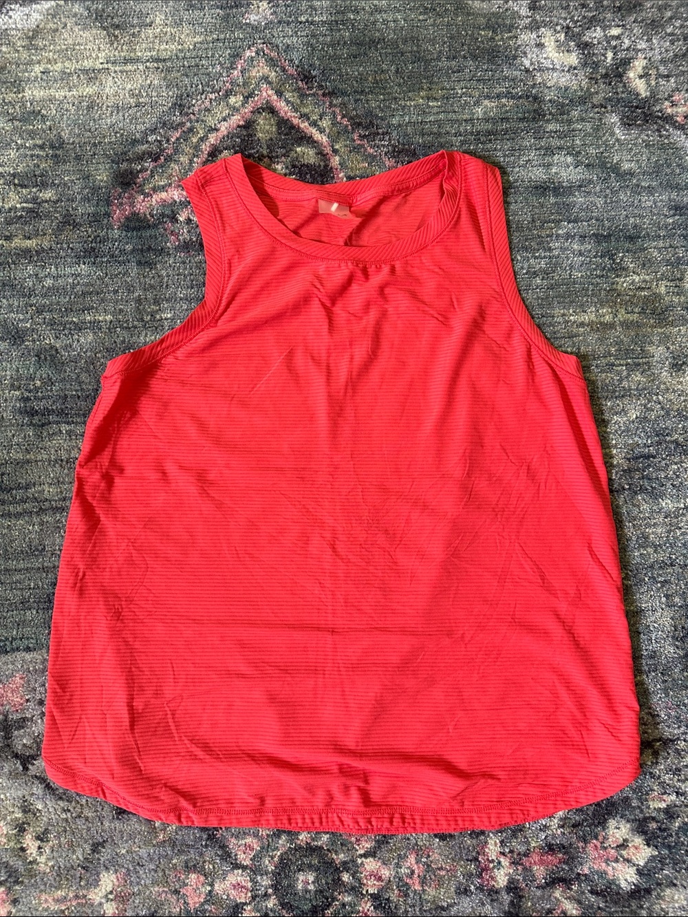 Calla Like New Lightweight Red Ribbed Sleeveless Tank Top for Women Size Large